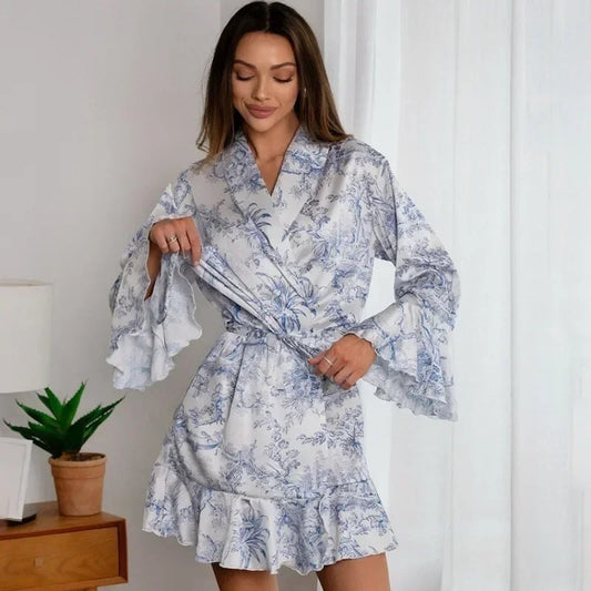 The “Morning in Paris” Ruffled Robe